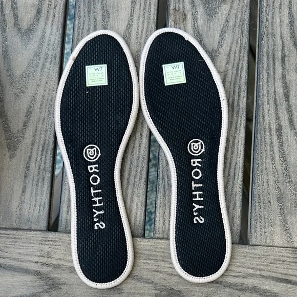 Rothy's Women's Cream and Blue Flats - Picture 9 of 10